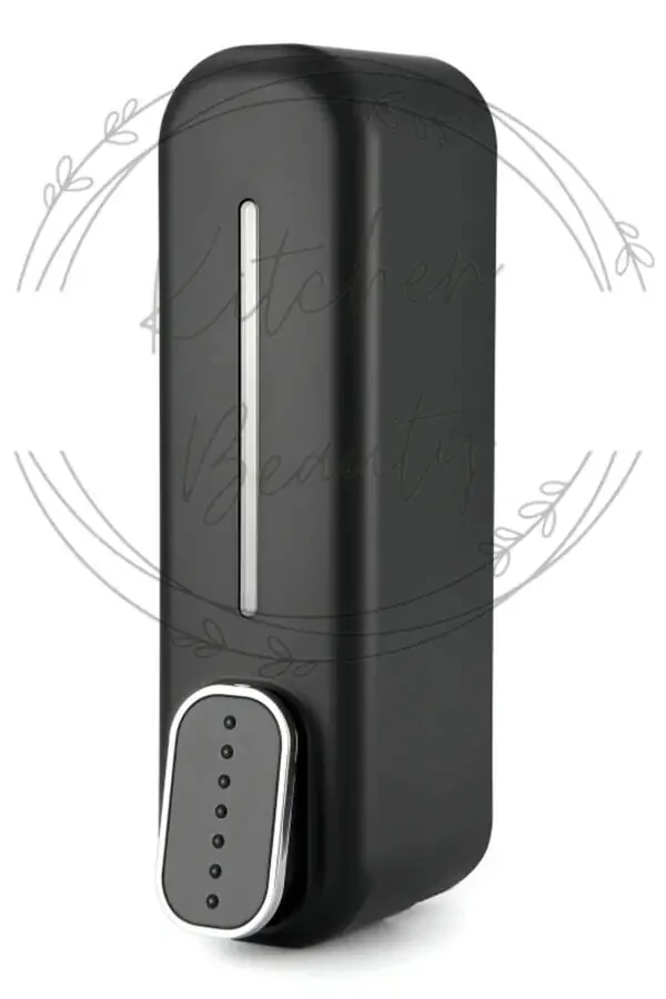 300 мл суюк совунлик деворда ўрнатиладиган қўлда ишлайдиган совунлик ҳаммом шампунь душ дозатори қора - 1