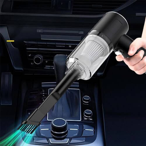 3000PA Powerful Suction Handheld Vacuum Cleaner, Car Vacuum Cleaner, Cordless Vacuum Cleaner Hair Dryer 2 in 1 Portable Vacuum Cleaner, Suitable for Car Keyboard Cleaning and Home Cleaning - 1