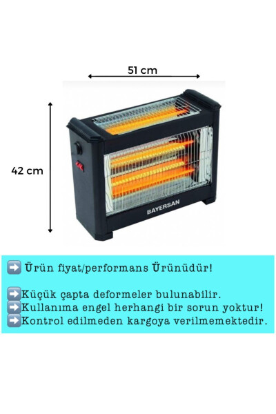 3001 Şömine Tipi Elektrikli Isıtıcı Soba 1800 W - 12