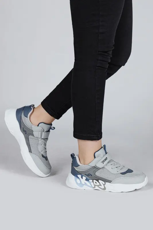 30013 Gray Unisex Child Sneaker Daily Sports Shoe-Gray - 1