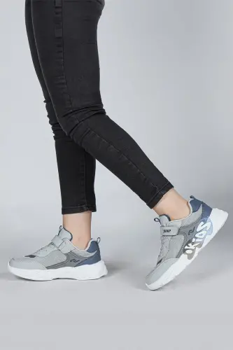 30013 Kulrang Unisex Bolalar Sneaker Kundalik Sport Poyabzali-Kulrang - 5