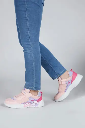 30013 Pembe - Lila Kız Çocuk Sneaker Günlük Spor Ayakkabı - Pembe - Lila - JUMP (1)