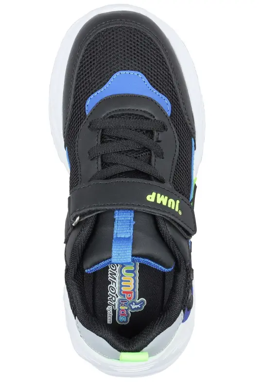 30013 Siyah - Mavi Üniseks Çocuk Sneaker Günlük Spor Ayakkabı - Siyah - Mavi - 8