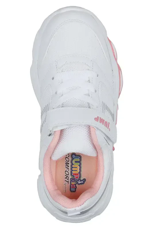 30037 Beyaz - Pembe Kız Çocuk Sneaker Günlük Spor Ayakkabı-Beyaz - 8