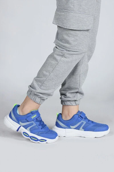 30037 Blue - Neon Green Boys' Sneakers Casual Sports Shoes - JUMP (1)