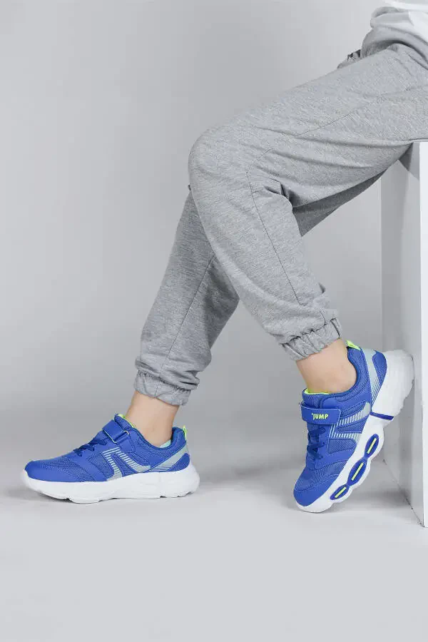 30037 Blue - Neon Green Boys' Sneakers Casual Sports Shoes - 3