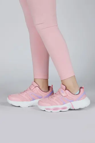 30037 Kids Comfort Insole Kids Sports Shoes-Salmon Pink - 5
