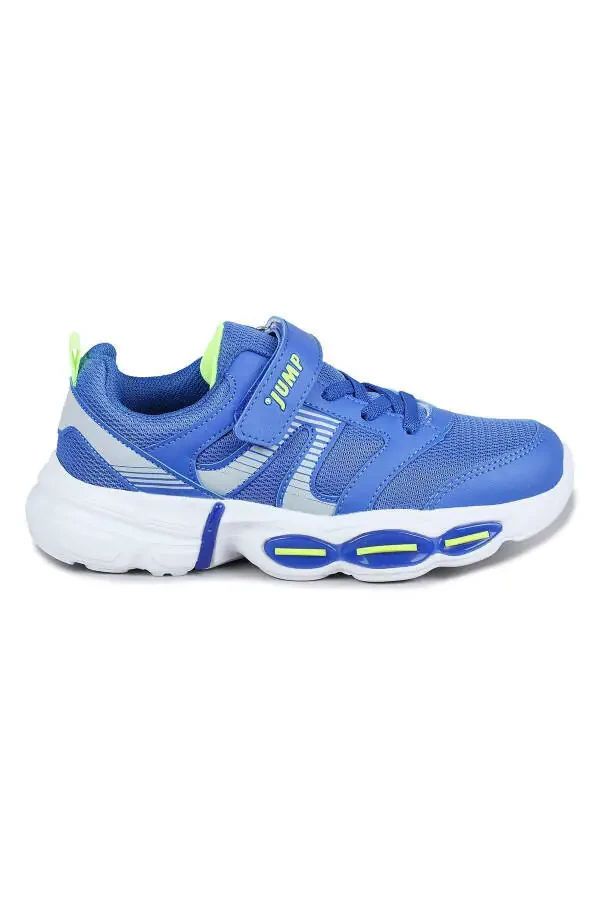 30037 Mavi - Neon Yeşil Erkek Çocuk Sneaker Günlük Spor Ayakkabı-Mavi - 6