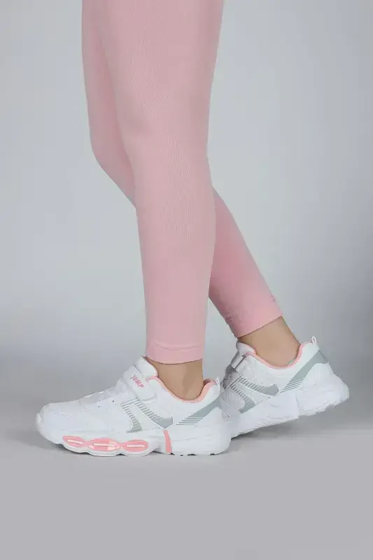 30037 Oq - Pushti Qiz bolalar Sneaker Kundalik Sport poyabzali - Oq - 2