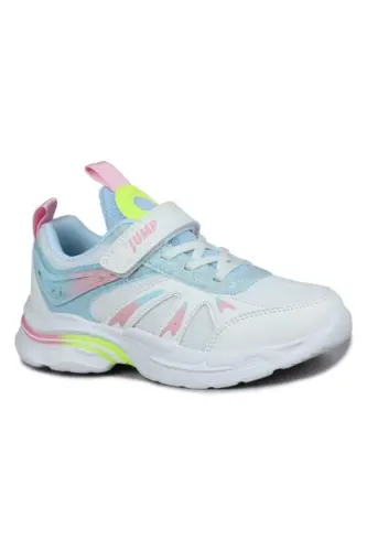 30053 Beyaz - Pembe Kız Çocuk Sneaker Günlük Spor Ayakkabı - JUMP (1)