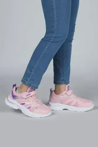 30053 Pembe - Mor Kız Çocuk Sneaker Günlük Spor Ayakkabı-Pembe - 2