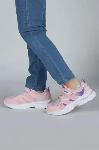 30053 Pink - Purple Girls Sneaker Daily Sports Shoes-Pink - 5