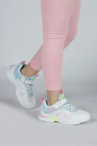 30053 White - Pink Girls' Sneaker Casual Sports Shoes - 7