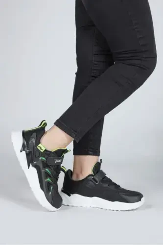 30054 Üniseks Çocuk Sneaker Günlük Spor Ayakkabı SİYAH-Siyah - 3