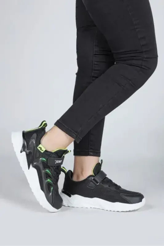 30054 Üniseks Çocuk Sneaker Günlük Spor Ayakkabı SİYAH-Siyah - 3