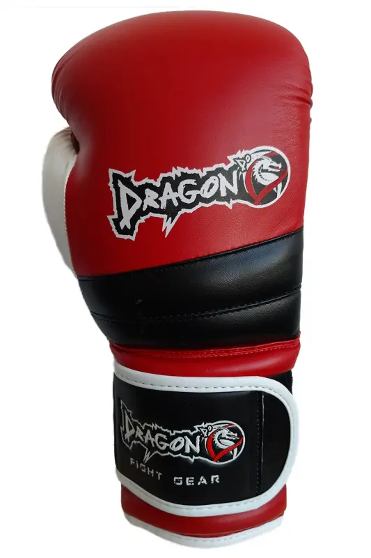 300963 DragonDo Attack 6 Boks Kıck Boks Muay Thai Eldiveni BAT2000 Bandajlı set-Kırmızı - 2