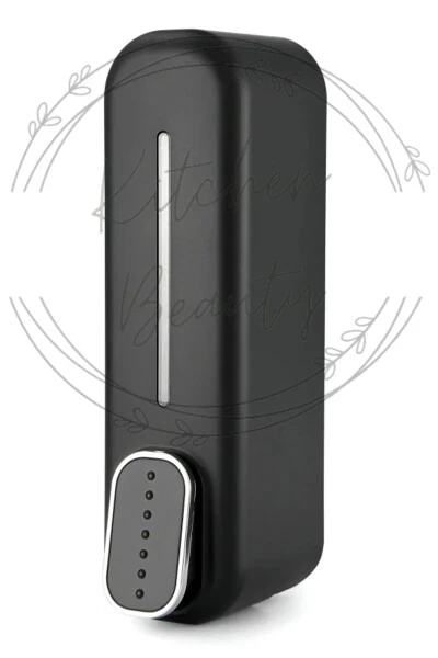 300ml Liquid Soap Dispenser Wall Mounted Manual Soap Dispenser Bathroom Shampoo Shower Dispenser Black - Kitchen Beauty
