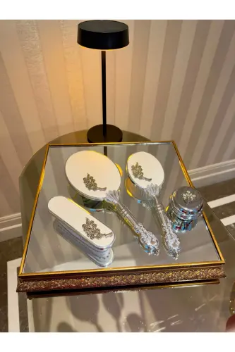 301 Bridal Dowry Gift Mirror Comb Set 2 Leaf 