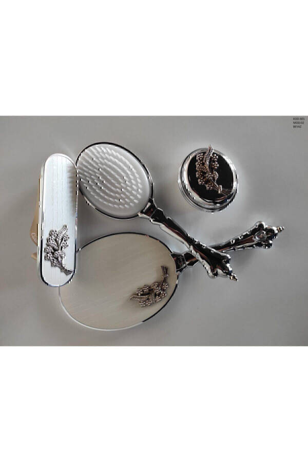 301 Bridal Dowry Gift Mirror Comb Set 2 Leaf - 3