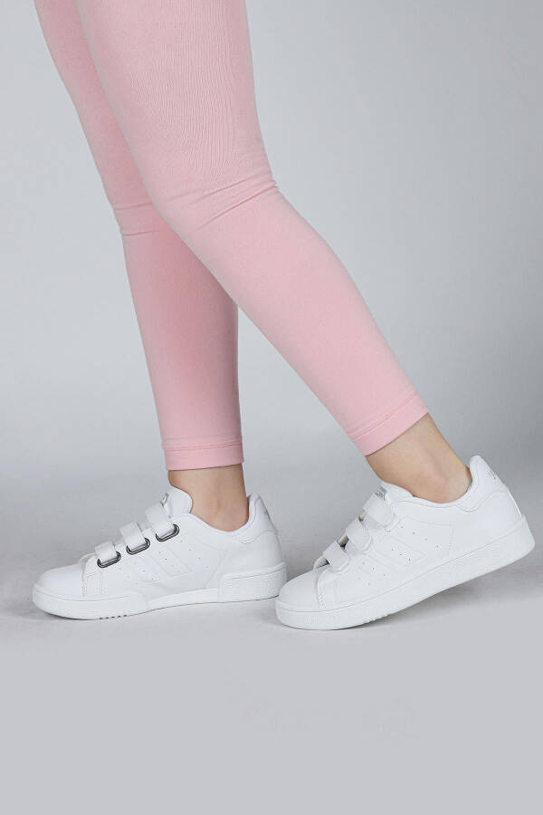 30110 Beyaz Cırtlı Üniseks Çocuk Sneaker Günlük Spor Ayakkabı - Beyaz - 2