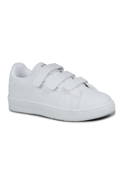 30110 Beyaz Cırtlı Üniseks Çocuk Sneaker Günlük Spor Ayakkabı - Beyaz - 7