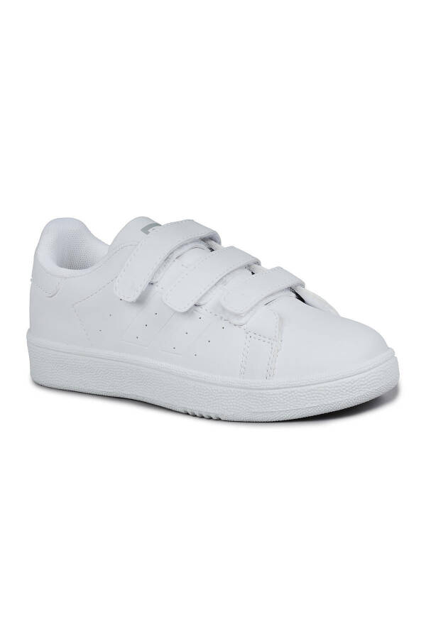 30110 Beyaz Cırtlı Üniseks Çocuk Sneaker Günlük Spor Ayakkabı - Beyaz - 7