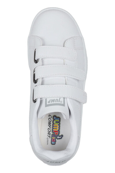 30110 Beyaz Cırtlı Üniseks Çocuk Sneaker Günlük Spor Ayakkabı - Beyaz - 8