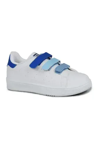 30110 Blue - White Velcro Boys Sneaker Daily Sports Shoes-Blue - 7
