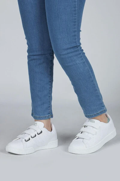 30110 White Velcro Unisex Kids Sneaker Casual Sports Shoes - 5