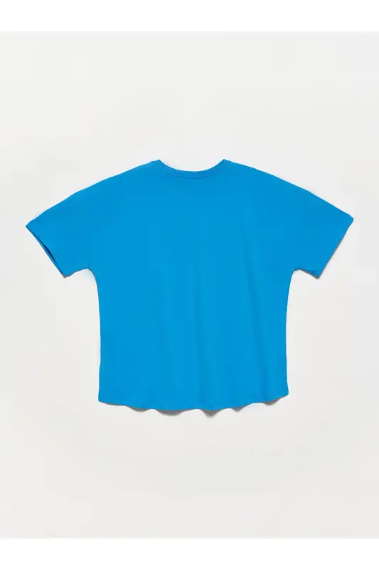 30123 Oversize Tshırt-saks-Saks - 2
