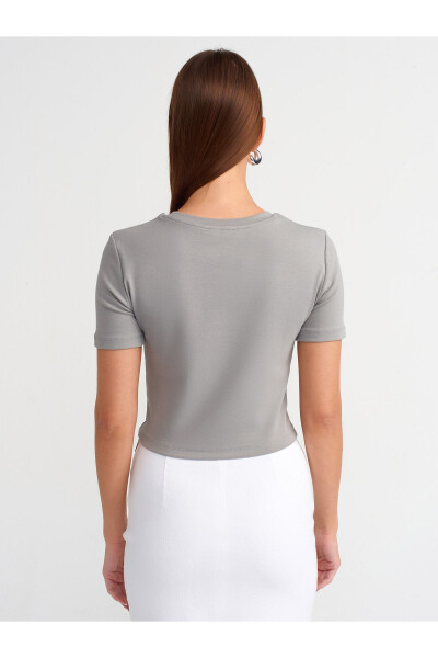 30124 Crop T-shirt - Grey - 14