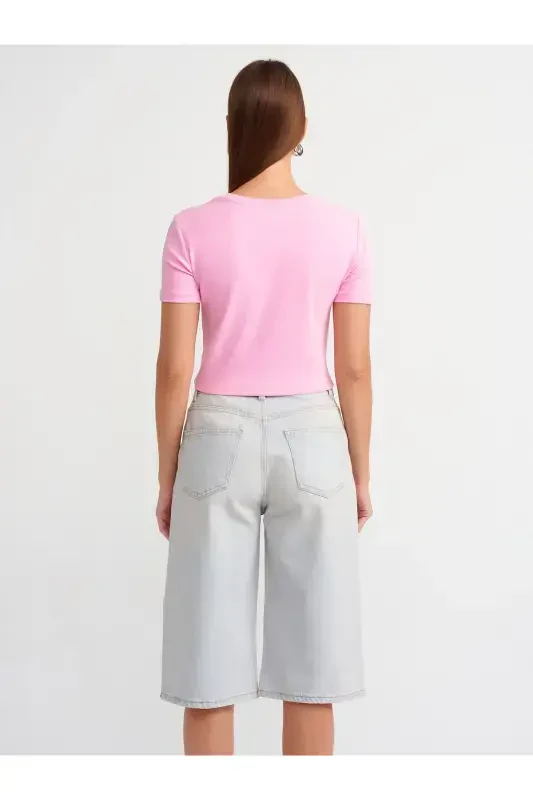 30124 Crop T-shirt-Light Pink-Light Pink - 2