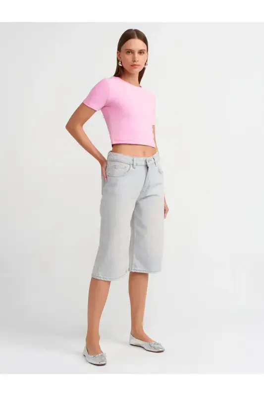 30124 Crop T-shirt-Light Pink-Light Pink - 4