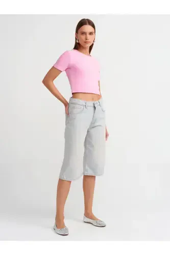 30124 Crop T-shirt-ochiq Pushti-Ochiq Pushti - 4