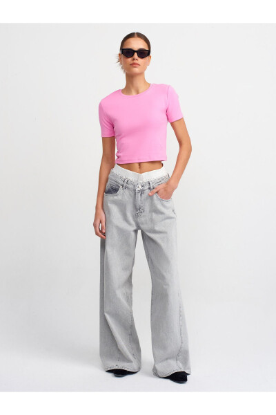 30124 Crop T-shirt - Pink - 4