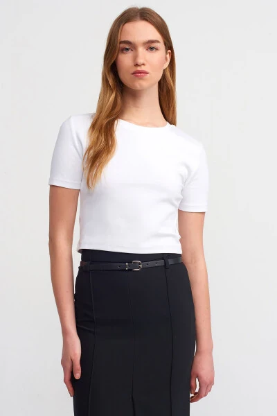 30124 Crop T-shirt - White - 9