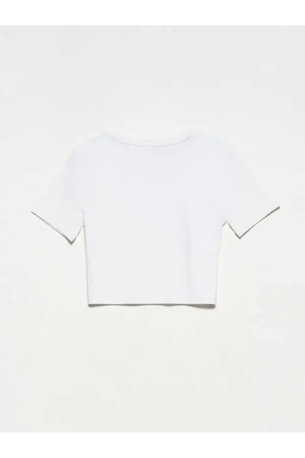 30124 Crop T-shirt - White - 14
