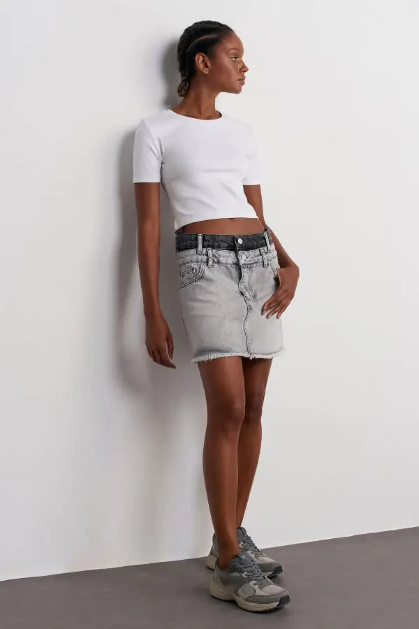 30124 Crop T-shirt - White - 3