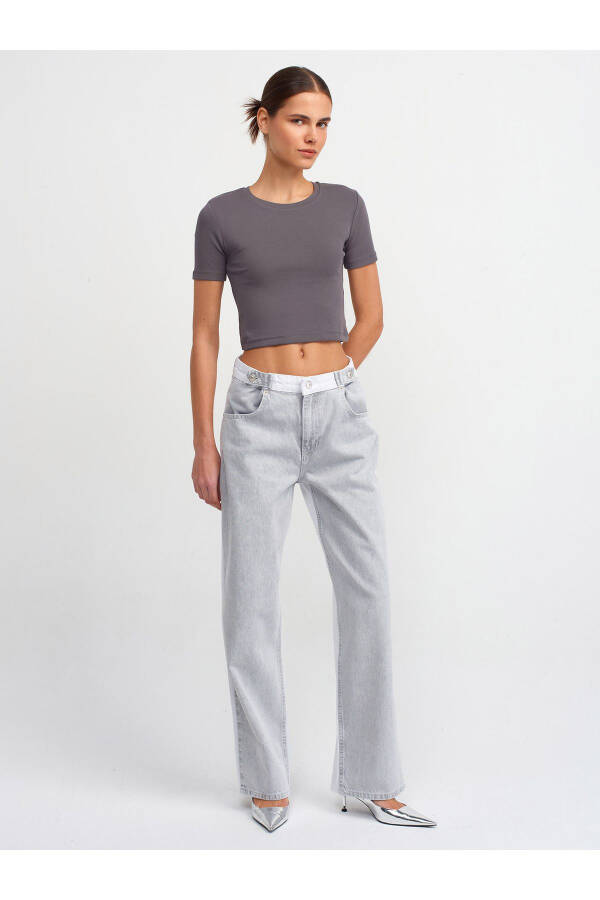 30124 Crop T-shirt-füme-Füme - 3