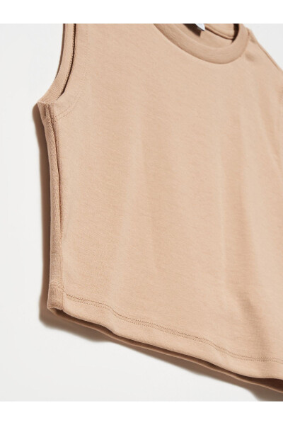 30125 Crop Top-Bej - Bej - 15