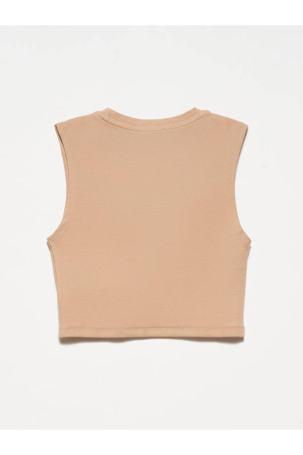 30125 Crop Top-Bej - Bej - 8