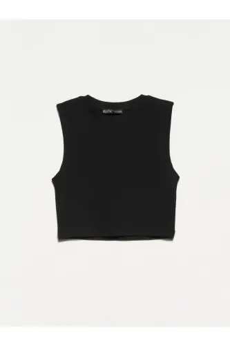 30125 Crop Top - Black - DILVIN (1)