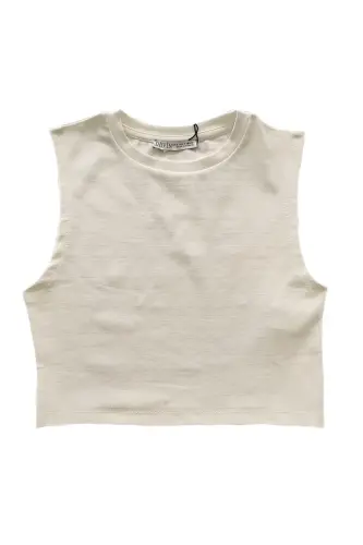 30125 Crop Top - ekru 