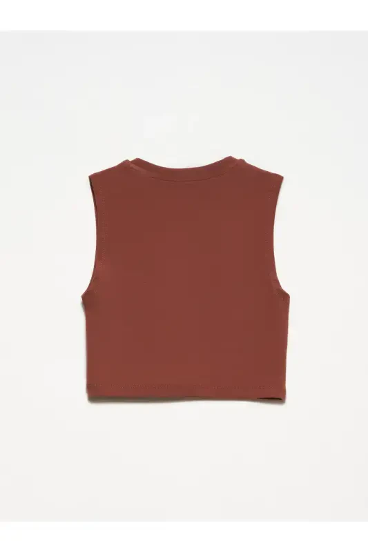 30125 Crop Top-Кофе-Кофе - 3