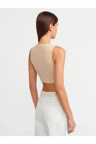 30125 Crop Top-Light Beige-Light Beige - 2