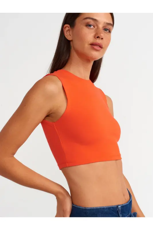 30125 Crop Top-Qizil-qizil - DILVIN