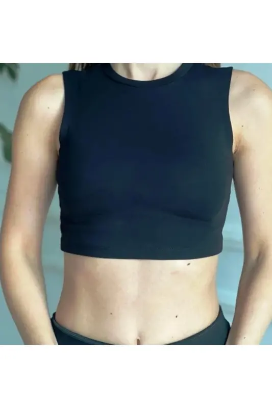 30125 Crop Top Siyah-SİYAH - 2