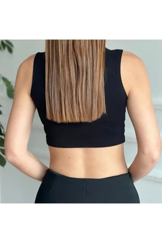 30125 Crop Top Siyah-SİYAH - 4