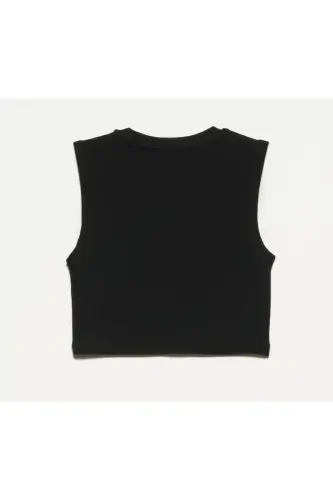 30125 Crop Top Siyah - SİYAH - 3