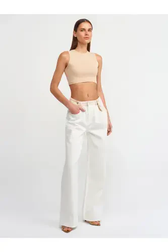 30125 Crop Top-Светло-бежевый-Светло-бежевый - 3